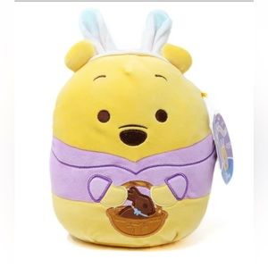 Squishmallow Disney Pooh with Chocolate Bunny Easter Basket 8"